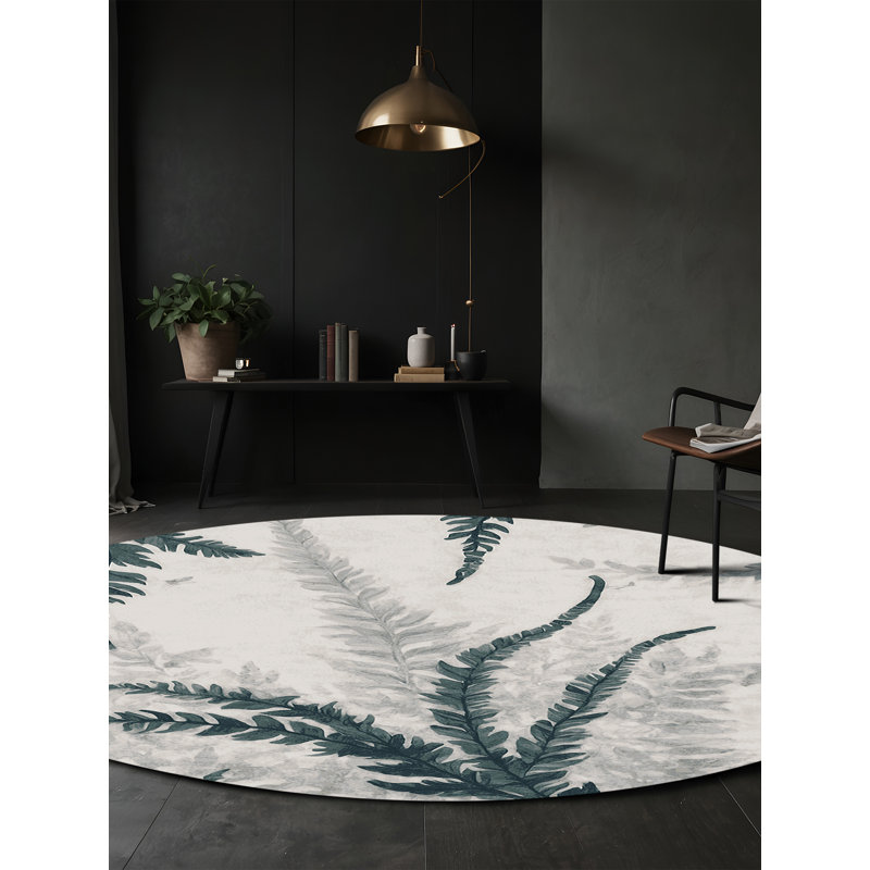 Silky Soft Plush Gray Area Rug, Round 3'