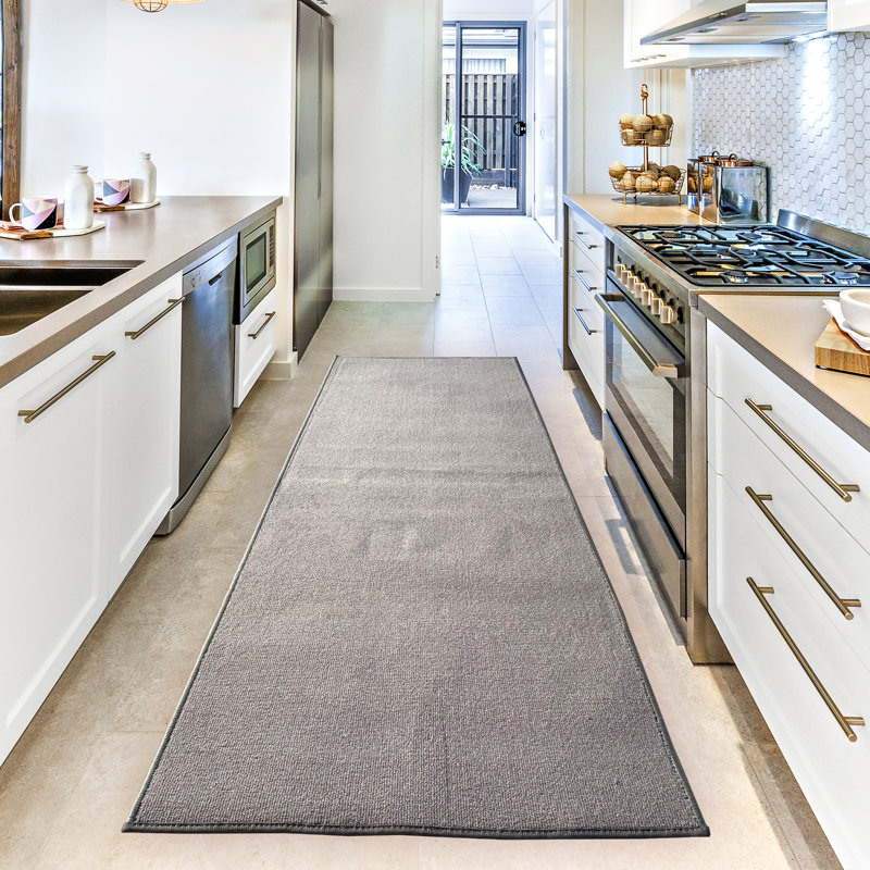 Tapis décoratif gris Touffeté anahya, Tapis de couloir 2 pi 7 po x 42 pi