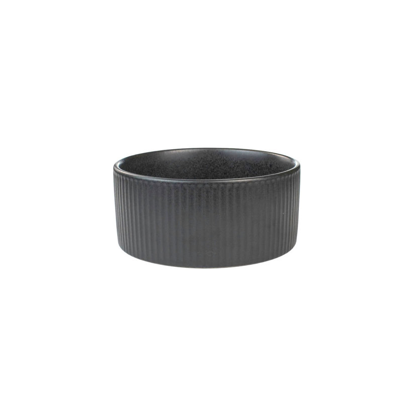 Sango Anderson Reactive Stoneware Set - Service For 4, Microwave & Dishwasher Safe, Black