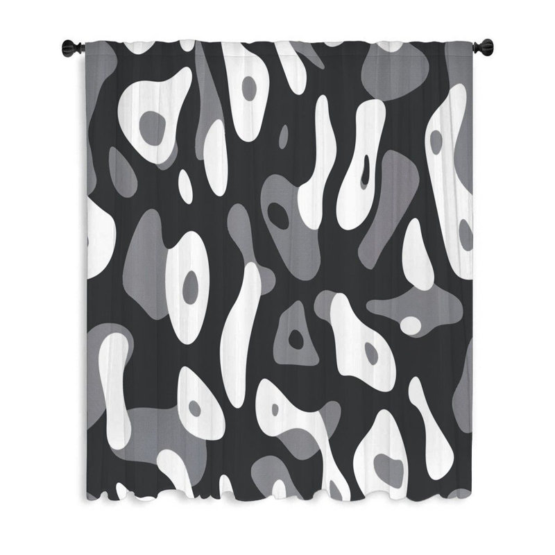 Rideau transparent en polyester Helgo, L 50 po x L 96 po