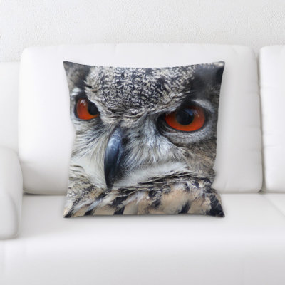 Eagle Owl Throw Pillow