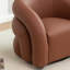 Fauteuil demi-tonneau pivotant en cuir artificiel Coyle-523977500