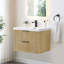 Livia 30" Wall-mounted Single Bathroom Vanity with White Artificial Drop-in Sink without Mirror