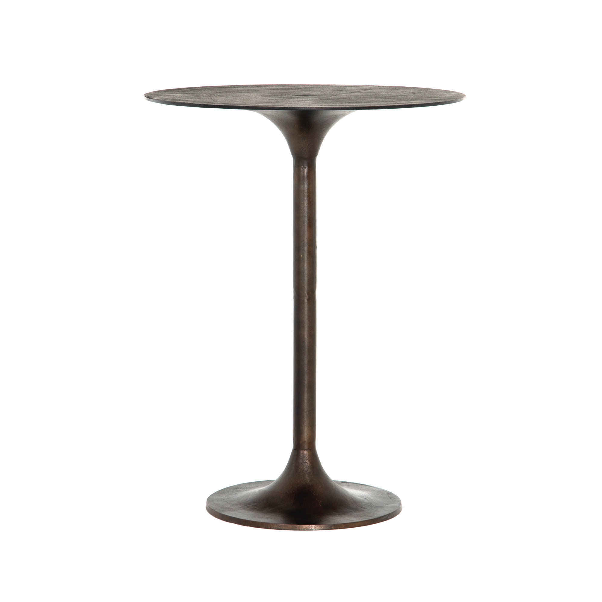 Roksana Bar Height Pedestal Dining Table, Bar Height ( 42" Height), Antique Rust