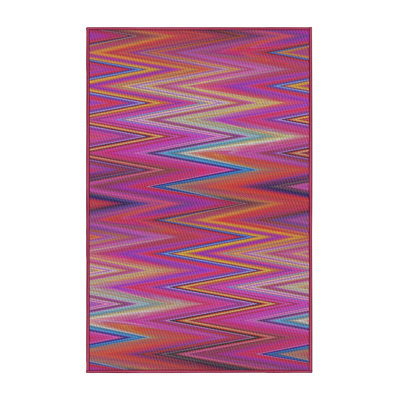 Tapis rose à chevrons Austell