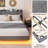 Floating Bed Frame, With RGB LED Lights And Charging Station-840872929-840872734