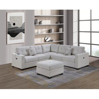 Babar 4-Piece Sectional Set W/ Ottoman