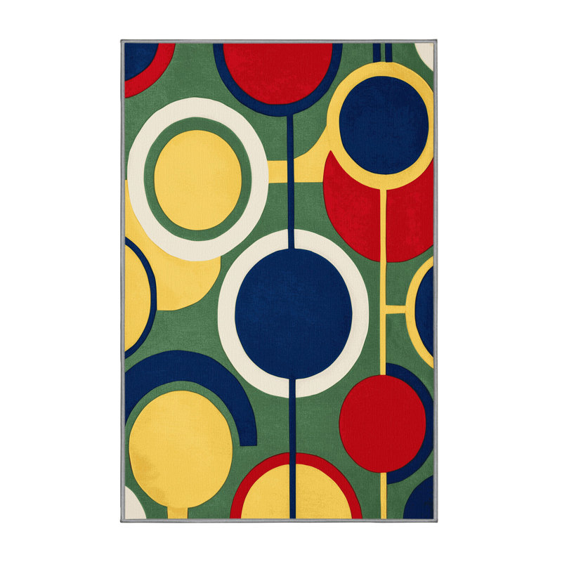 Vivid Doodle Rug, Rectangle 3' x 5'