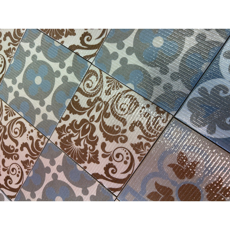 Boho Ribbed 6" x 6" Ceramic Patterned Subway Tile