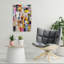 Urban Collage Burst Abstract Bold Colorful Urban Wall Art Print 1 Piece Wrapped Canvas Wall Art-803420862