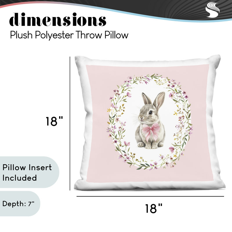 Coussin Blush Pink Bunny, Lapin rose