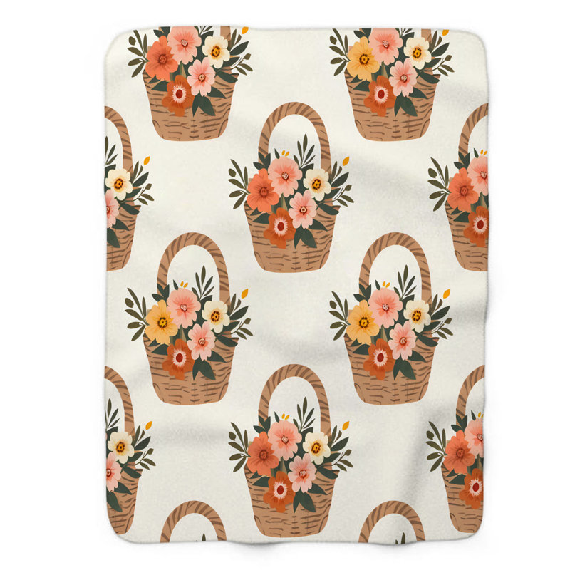 Bouquet Whimsical Cottage - 1 pièce Sherpa Premium, Grand lit