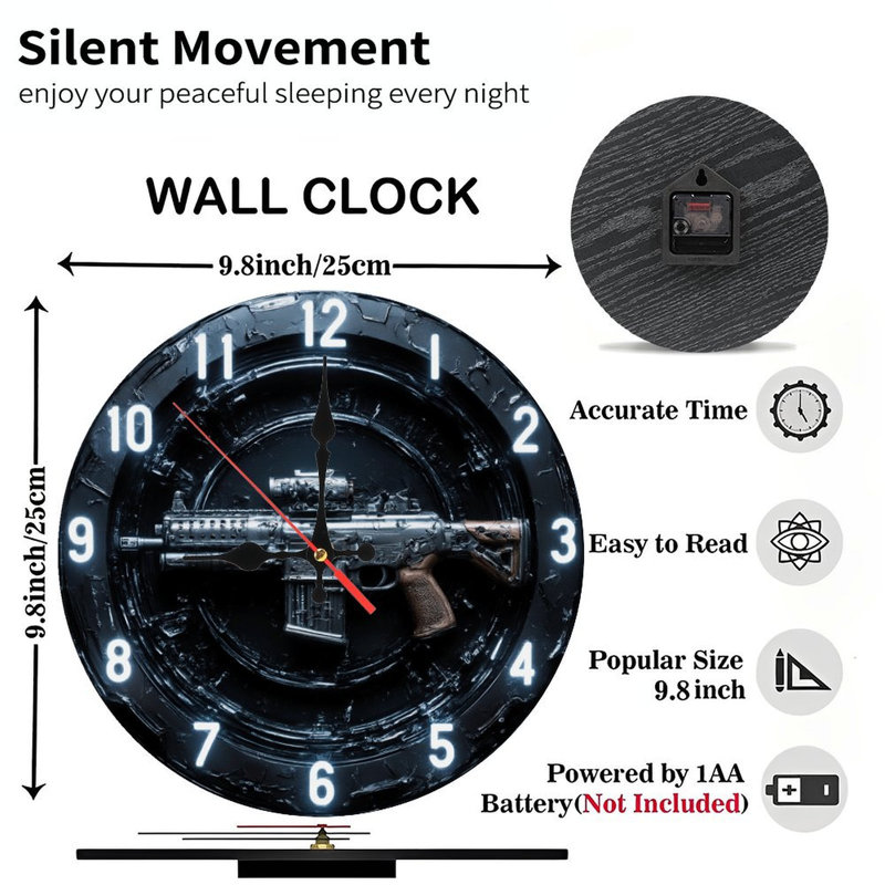 Horloge avec fusil