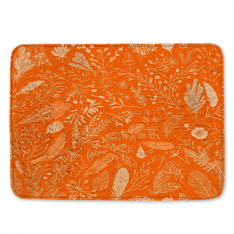 Tapis de bain à motif floral Boho, L 24 po x L 17 po