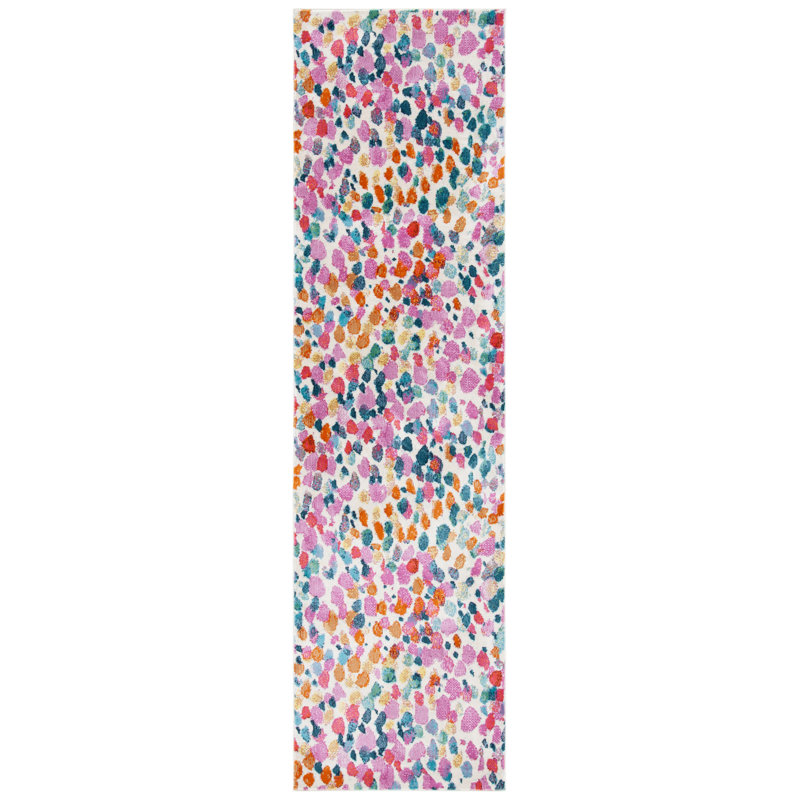 Ofrath 300 Performance Polka Dots Rug, Runner 2'2" x 8'