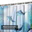 Rideau de douche avec 12 crochets Underwater World Dolphins Plants Ocean-92224747