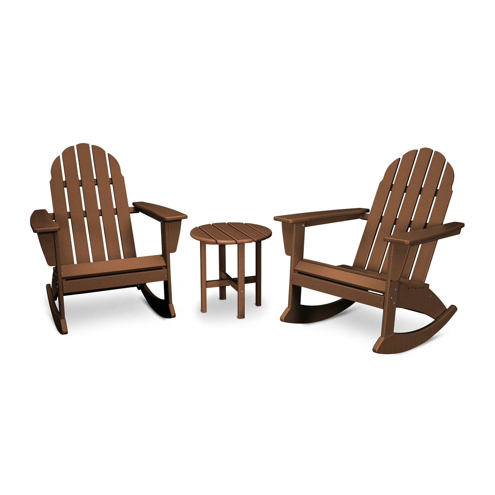 POLYWOOD® Vineyard Rocking Adirondack Chair, Teak