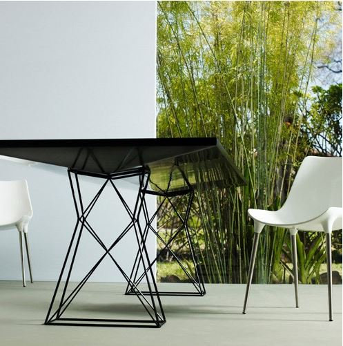 Gawen Dining Table, 39" W x 87" L, Glossy White/ White