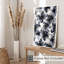 Impression florale noire et blanche-178094406