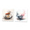 Red Red Teacup Delight I - ensemble de 2 reproductions d'art en métal chinois
