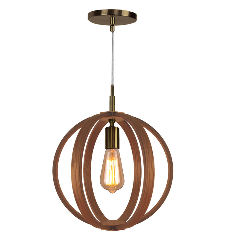 Jovany 1 - Light Single Pendant, Brushed Bronze, Ash