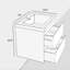 Meuble-lavabo mural simple 24 po avec plateau en résine Kaileen-503840790