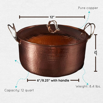 Beautiful and Big Copper Dutch Ovens, 12 quart