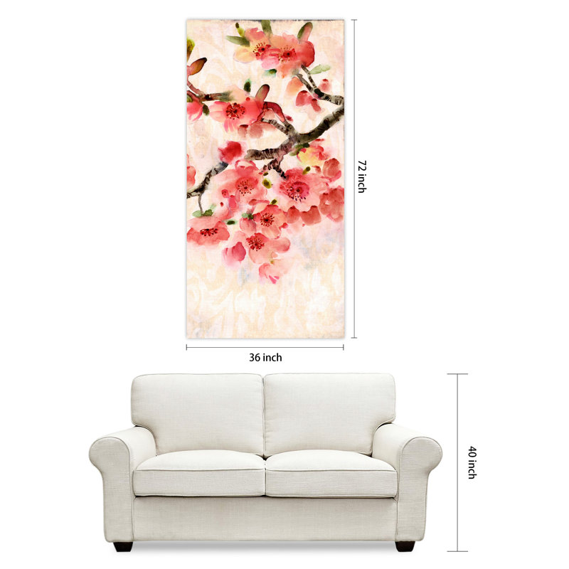 Composition de cerisier en fleurs sur verre