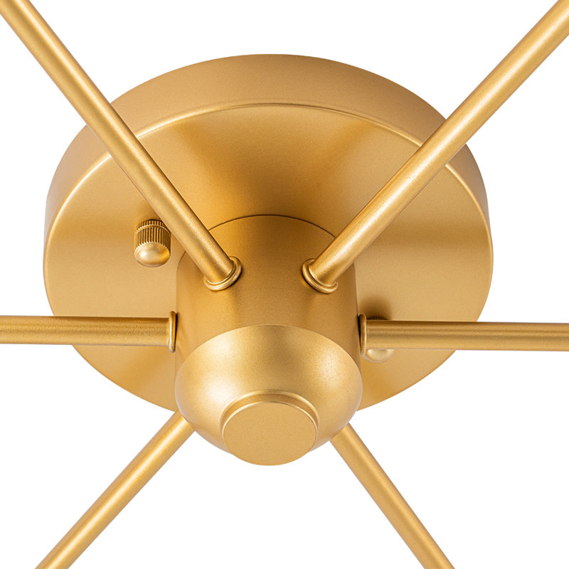 6 - Light Modern Mid-century Sputnik Glass Globe Ceiling Light