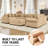 137.7" Corduroy Sectional Corner Sofa 7 Piece Oversized Modular Deep Seat Cloud Couch With Upholstered Movable Ottoman-502846335-502467050
