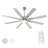 Dorava 62" 8-Blade Ceiling Fan with LED Lights and Remote Control-42733014