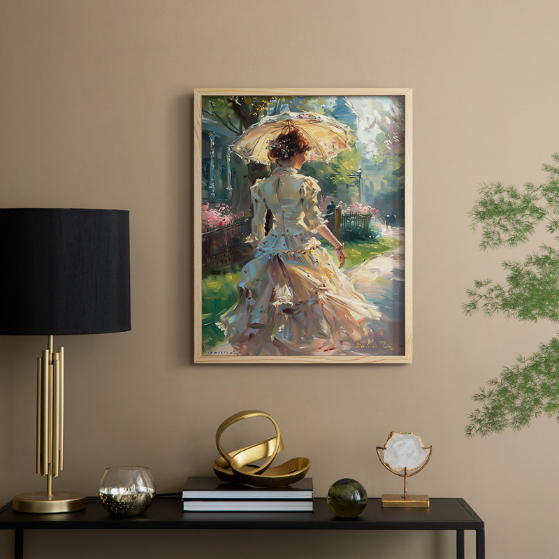 «WOMEN Series DCCV», reproduction encadrée - bois massif, Naturel, H 15 po x l 12 po