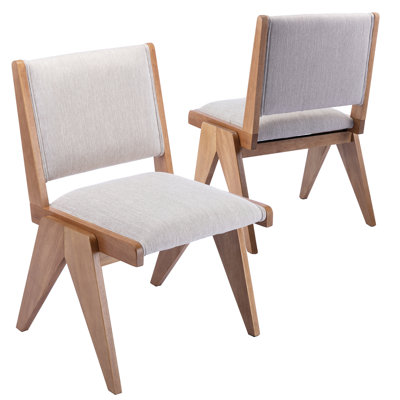 Upholstered Modern Kitchen & Dining Room Chairs With Solid Wood Frame/Curved Backrest -  Corrigan StudioÂ®, 56F0DA52760942909F090132294958C4