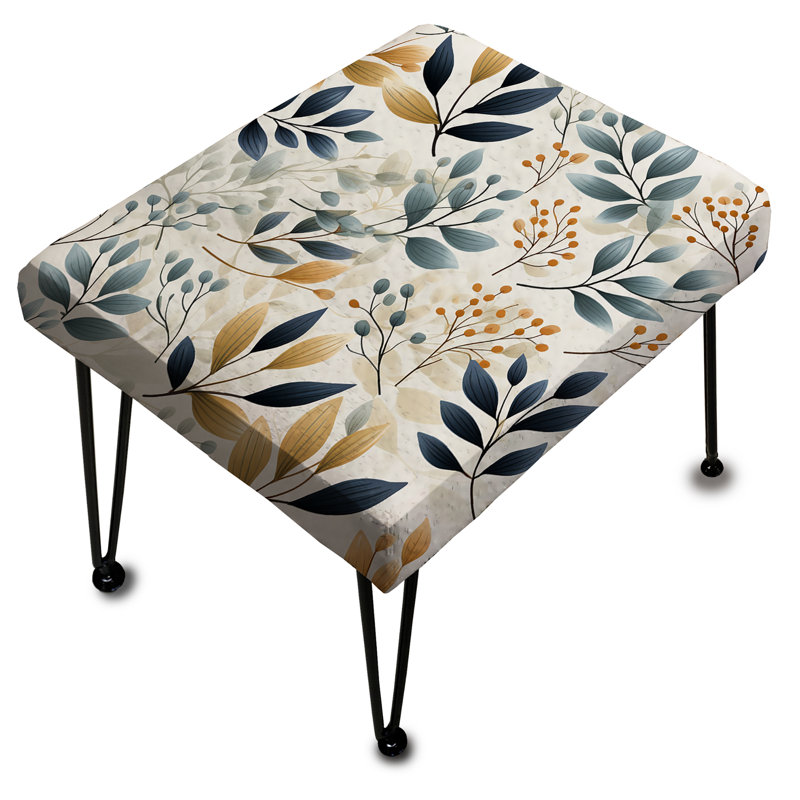 Monochrome Botany - Plants Rectangle Ottoman