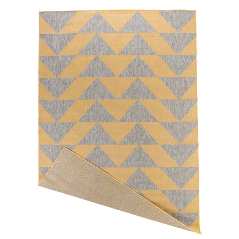 Raylena Geometric Machine Made Indoor / Outdoor Area Rug, Rectangle 1'11" x 3'7"