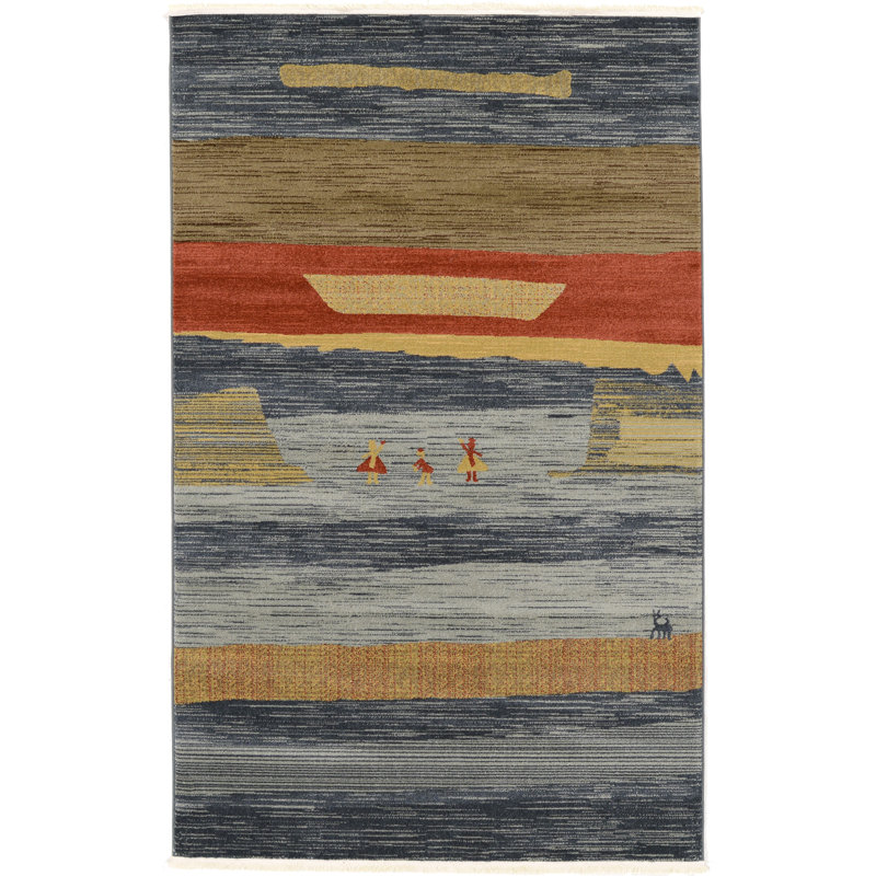 Tapis géométrique Abrigail, Rectangle 5 pi 1 po x 8 pi