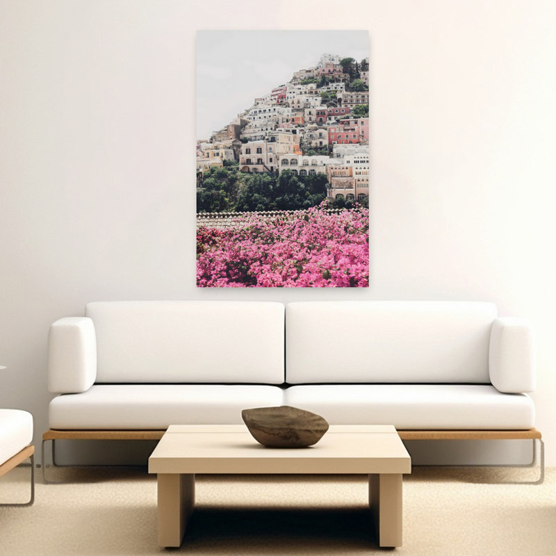 Art mural contemporain abstrait Positano, H 60 po x l 40 po