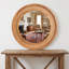 Miroir mural rond en rotin