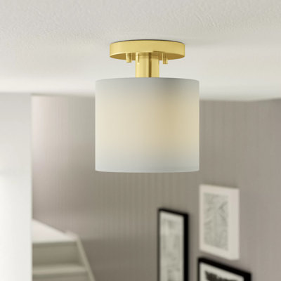 Hust Fabric Semi Flush Mount