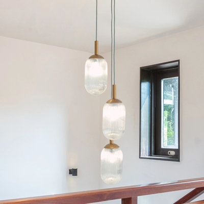 Luminaire suspendu Gala - bronze et transparent