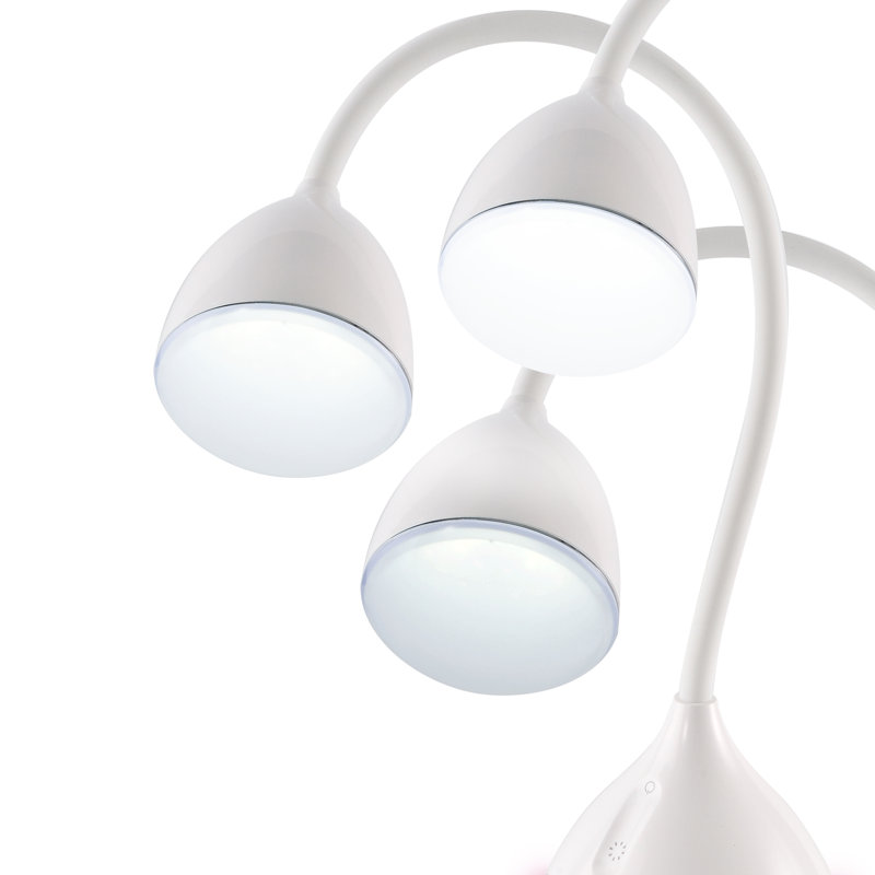 OttLite Mood LED Desk Lamp with Color Changing Base USB, Touch Activated Controls, Flexible Neck