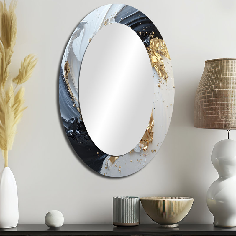 Miroir mural sur métal blanc, 36 po x 24 po