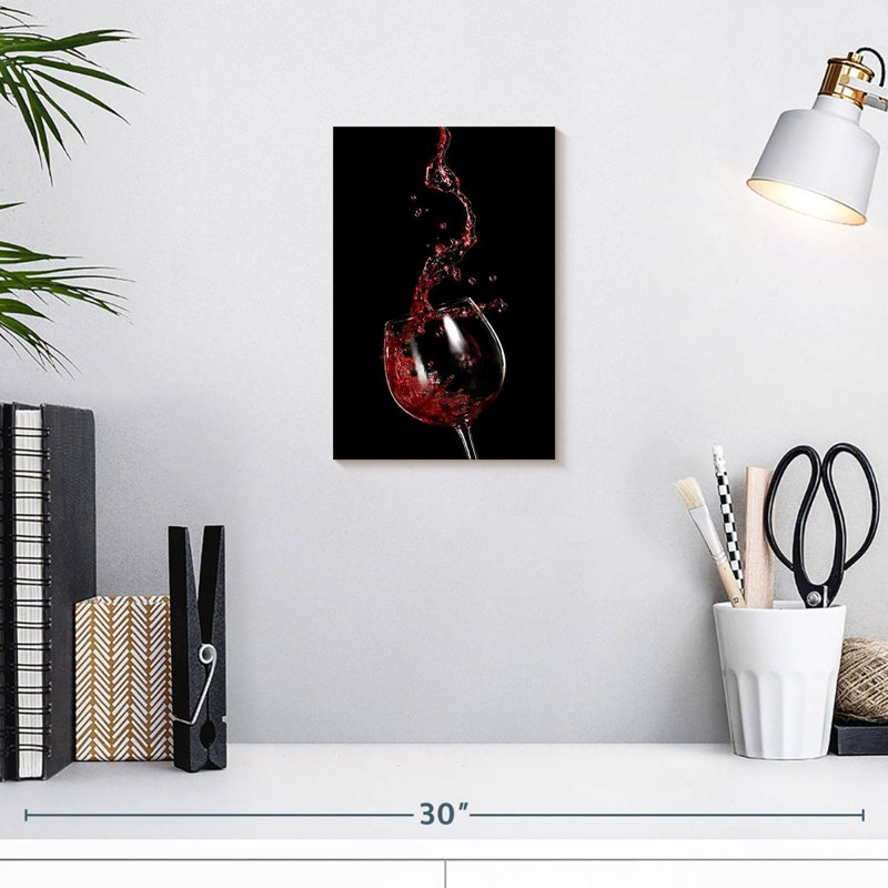 Yarlin Red Wine Splash, H 12 po x l 8 po
