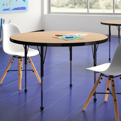 Round T-Mold Adjustable Height Activity Table