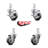 4 Piece Thermoplastic Rubber Caster Set