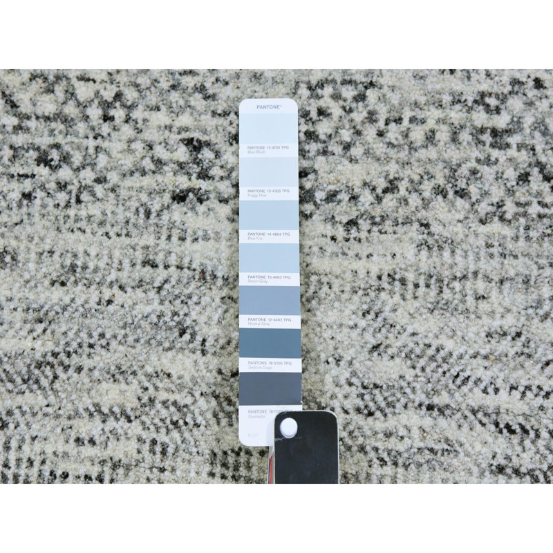 Tapis unique gris 14 pi x 18 pi Asaldis