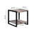 Rectangular Rustic End Table With Gray Storage For Room Modern Double Shelf