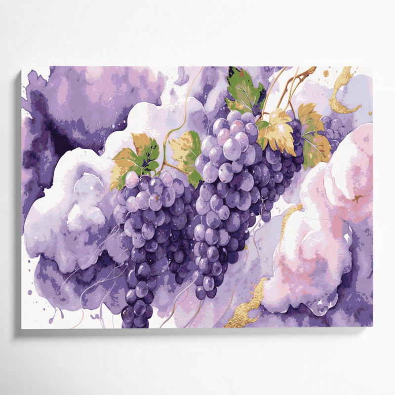 Art mural sur toile rose, H 11 po x l 14 po