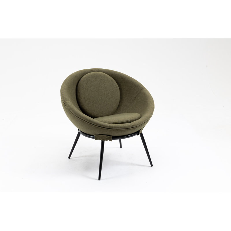 Fauteuil d'appoint Vintage, 100% polyester olive