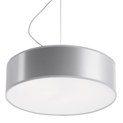 2 - Light White Drum Pendant